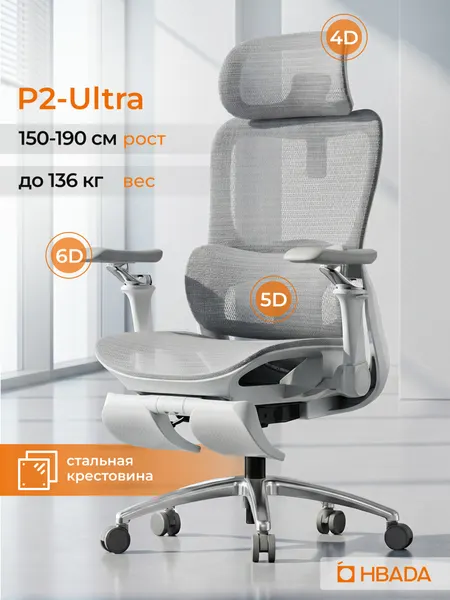 Кресло компьютерное эргономичное ортопедическое Hbada P2 Ultra P226WKB
