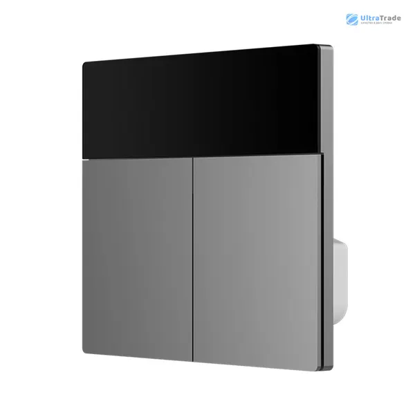 Умный выключатель двухклавишный с нулевой линией Xiaomi Linptech Smart Display Switch E5S Zero Fire 16A Grey (E5DB-W2S)