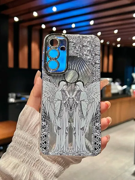 Чехол-накладка О'кейси "Ангел", для Samsung Galaxy A55, серый
