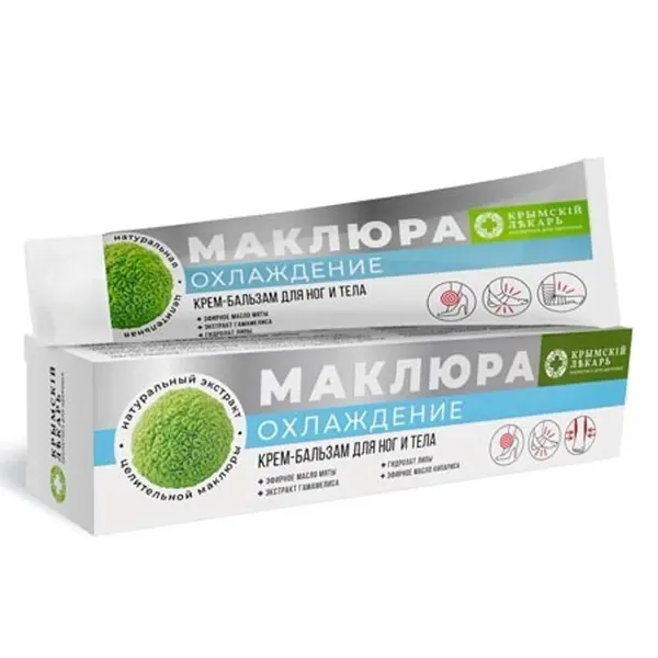 Крем-бальзам для ног и тела с маклюрой "Охлаждение", 90г Дом Природы