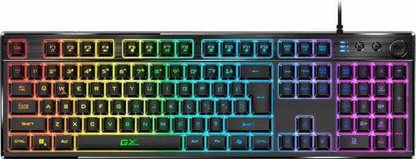 Клавиатура игровая Genius Scorpion K7 Plus, проводная, RGB подсветка, 16 КБ встроенная память