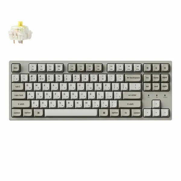 Механическая клавиатура Keychron C1 Pro 8K (80%) - проводная (тактильные св. Keychron Super Banana)