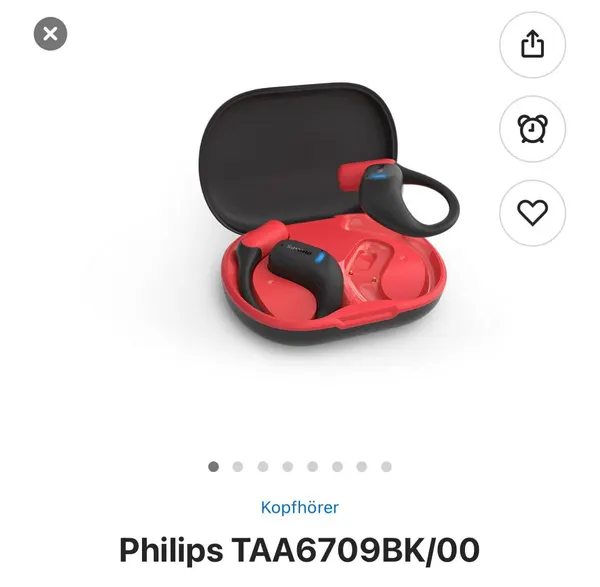 Наушники Philips TAA6709, беспроводные, спортивные, с Bluetooth, черные