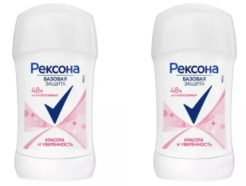 Рексона Антиперспирант-дезодорант стик Красота и уверенность, 30 мл - 2 шт