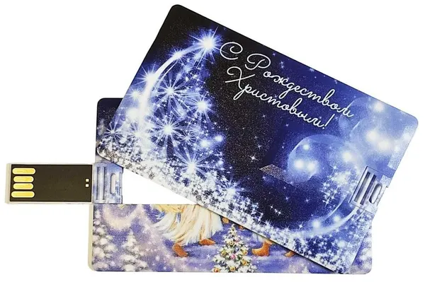 USB Флешка С Рождеством Христовым пластиковая карта 16GB