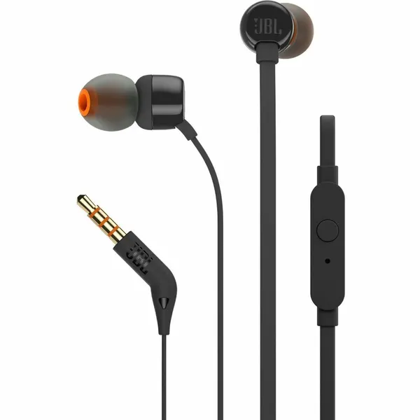 Наушники-вкладыши JBL T110, проводные, черный