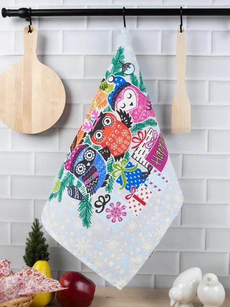 Полотенце Wellness, кухонное, 100 % хлопок, вафельное плетение, 45x60 см, плотность 170 г/м²