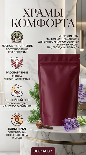Магниевая соль для ванн "Лесной рассвет" 400гр