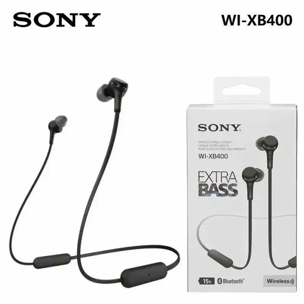 Беспроводные наушники Sony WI-XB400 Extra Bass, USB Type-C, черный