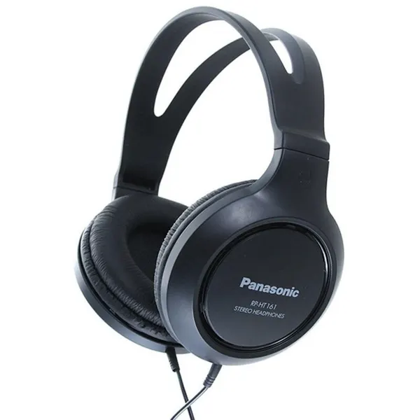 Наушники Panasonic проводные, черный, 190x180x105 мм (RP-HT161E-K)
