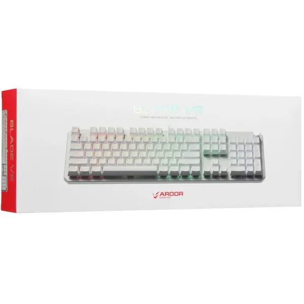 Клавиатура проводная ARDOR GAMING Blade V2, механическая, белый, (AG-ODM-BV2-PLUM-W)