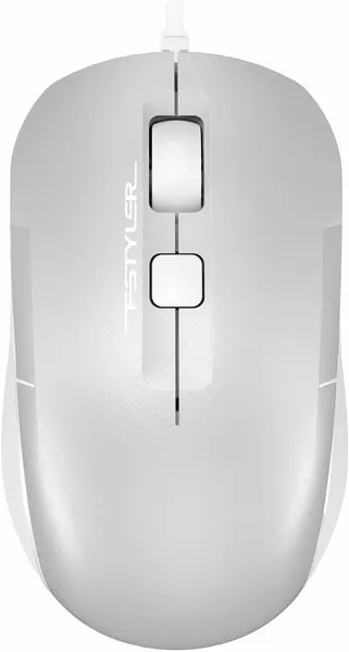 Мышь A4Tech Fstyler FM26 серебристый/белый оптическая 1600dpi USB для ноутбука 4but (FM26 USB (ICY W