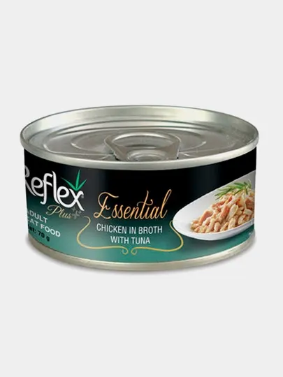 Влажный корм для кошек Reflex Chicken In Broth With Tuna, Тунец с курицей