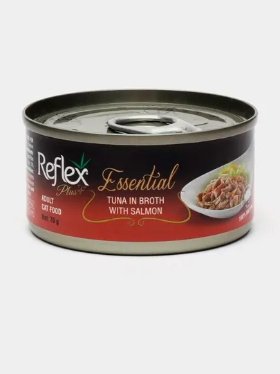Влажный корм для кошек Reflex Tuna In Broth With Salmon, Тунец в бульоне с лососем