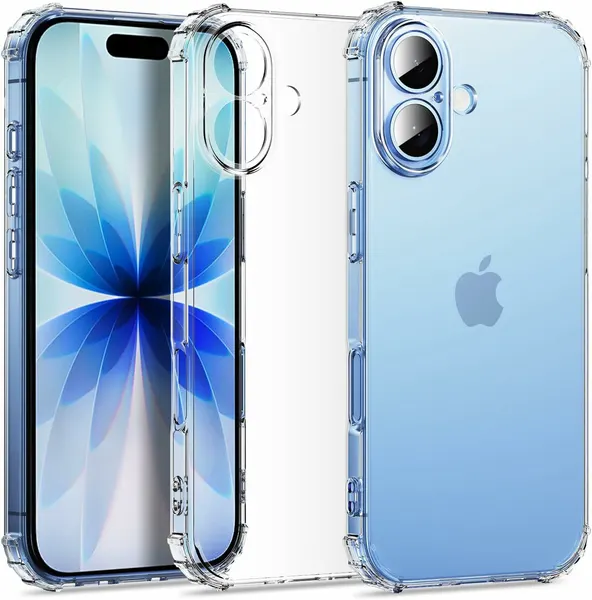 Противоударный прозрачный чехол с защитой камеры для Apple iPhone 17