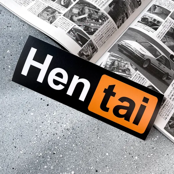 Наклейка на авто, JDM slap sticker, Hentai 19x6.5