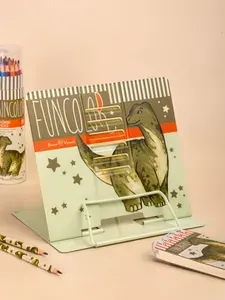 Подставка для книги и учебников Bruno Visconti "FUN. Динозавр" школьная, регулируемая, металлическая подставка для учебников