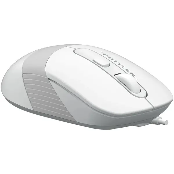 Мышь компьютерная A4Tech Fstyler, белая, серая, оптическая, 1600dpi, 4 but