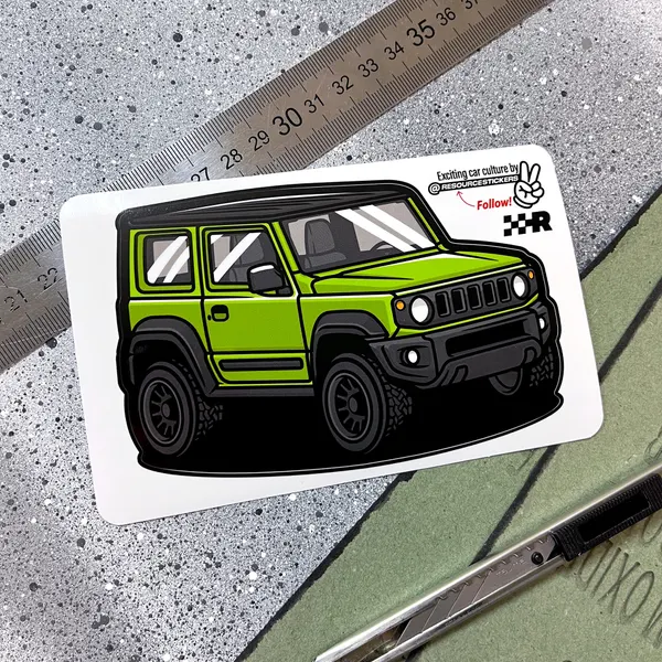 Виниловая наклейка машинка Suzuki Jimny 12.5х8 / Resource Stickers