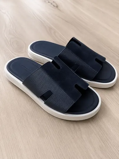 Мужские летние домашние тапочки — удобные и стильные, размеры 40-44,HERMES - Мужские домашние тапочки