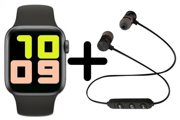 Умные часы BandRate Smart SX1818BB-SET1 с беспроводными наушниками, счетчиком калорий, шагомером