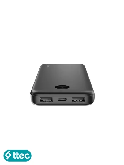 TTEC ReCharger Powerbank 10,000 mAh Black, внешний аккумулятор с двумя USB-A выходами - Аксессуары и запчасти