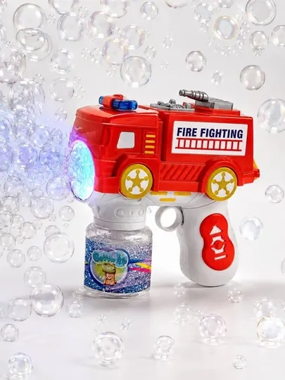 Детский пистолет для мыльных пузырей, игрушка пожарная машина bubble gun