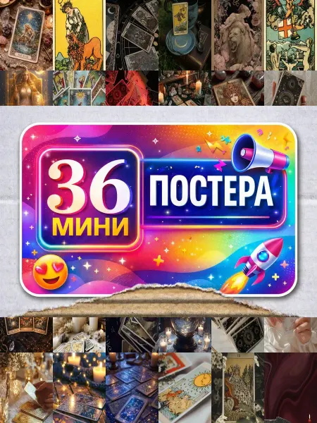 BUCHIBU Минипостеры 36 шт Эстетика Карт Таро