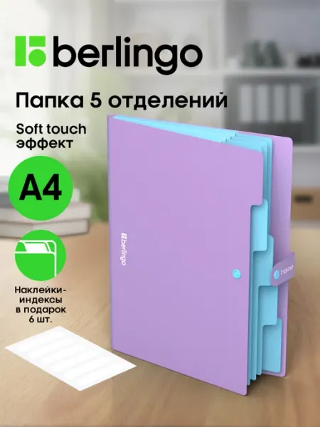 Папка органайзер для медицинских документов А4, семейная Berlingo