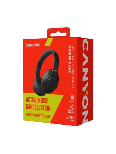 Наушники беспроводные Canyon OnRiff 6 ANC, наушники большие, полноразмерные - Наушники