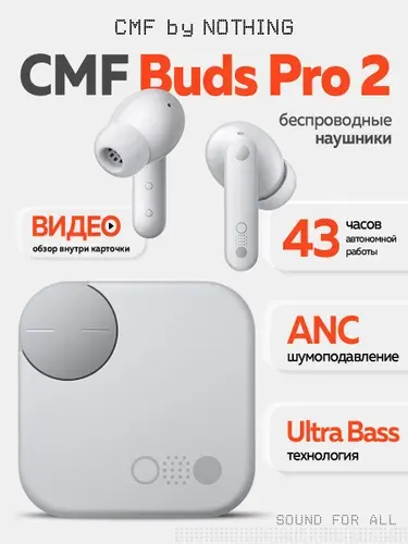 Наушники беспроводные для андроид Buds Pro2 серые