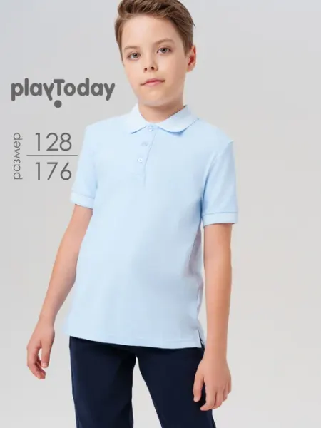 Футболка поло школьная хлопковая базовая классическая PlayToday