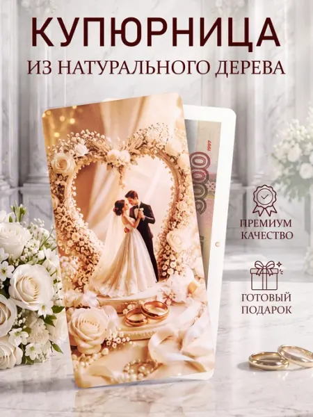 Конверт для денег купюрница открытка на свадьбу ВАЙЛДШОП
