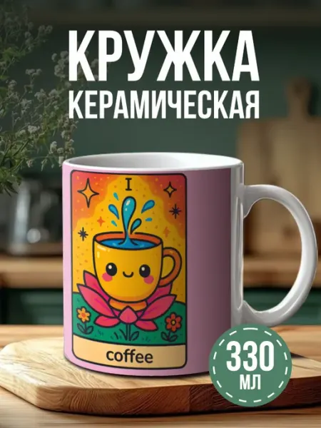 Кружка с принтом Карта таро кофе BELOUSOV