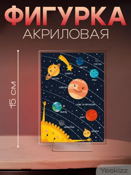 Фигурка акриловая поделка День космонавтики Планеты Yeskizz