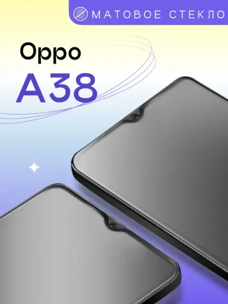 Защитное матовое стекло на Oppo A38 Puloka