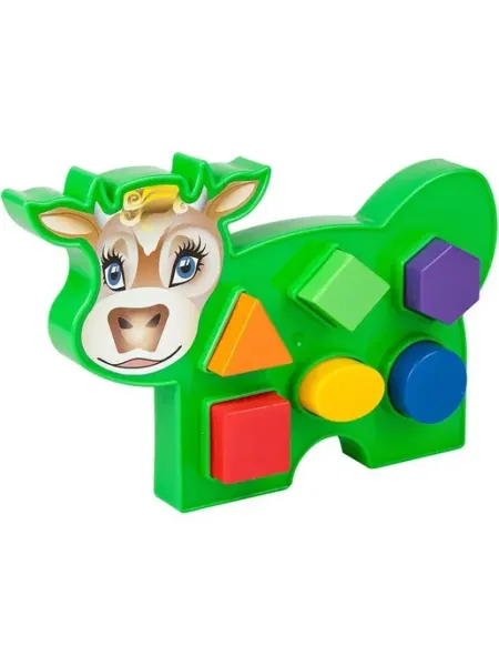 Логическая игрушка Коровка с яркими деталями, 1 шт АЭЛИТА