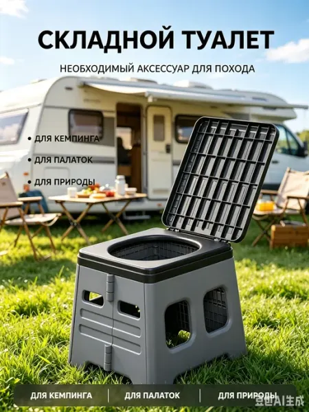 Автомобильный портативный туалет, складная конструкция