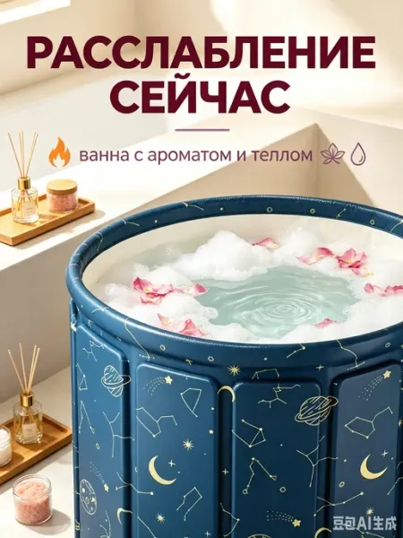 Ванна складная пластиковая для взрослых спа и бани