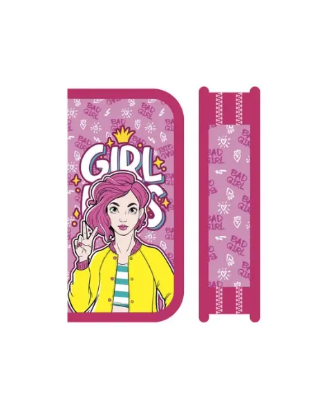 Пенал 2отд. Bad girl 105х190мм ткан.торец ПО-901 (жен ПЧЕЛКА