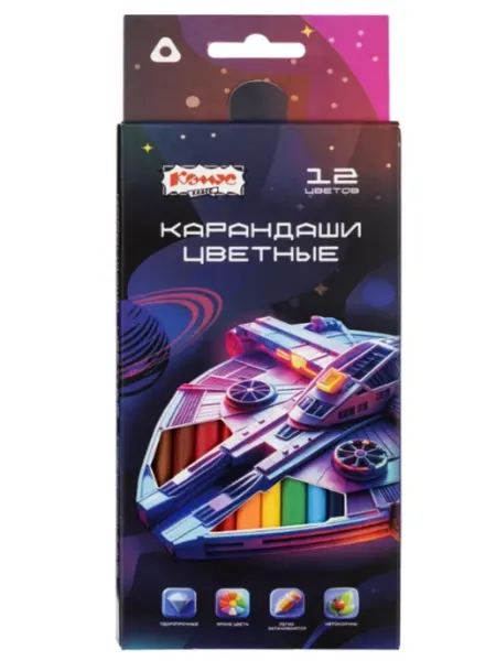 Карандаши цветные Star way 12 цветов Комус