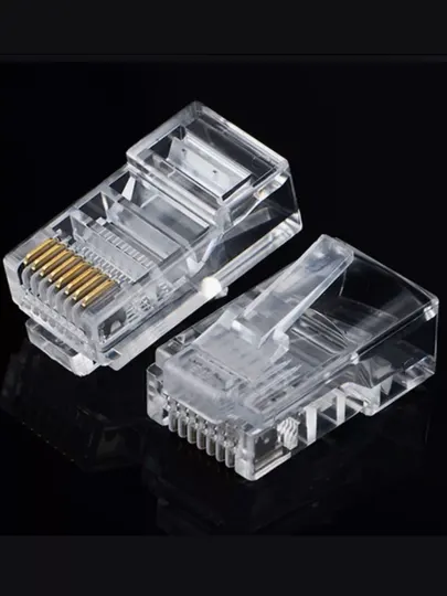 Коннектор RJ45 8P8C UTP Cat 5e, позолоченные контакты, набор 10 шт - Коннекторы