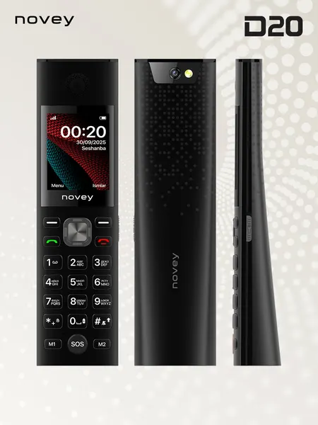 Мобильный телефон Novey D20, 2 SIM-карты, цветной экран, webOS, черный