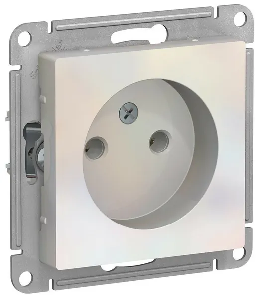 Розетка без заземления, 16А AtlasDesign, Systeme Electric, цвет жемчуг