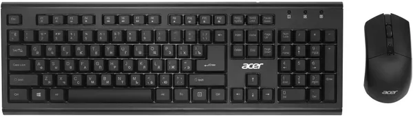 Клавиатура + мышь Acer OKR120 клав: черный мышь: черный USB беспроводная Multimedia (ZL. KBDEE.007)
