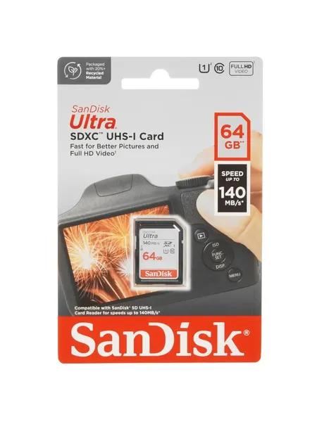 Карта памяти Ultra SDXC 64 ГБ [SDSDUNB-064G-GN6IN]