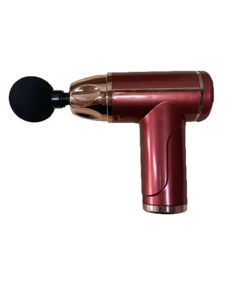 Перкуссионный мышечный массажер для тела Massage Gun, массажный пистолет с набором насадок, с регулировкой скорости, массажер для шеи, ног, тела, спины, мышц, антицеллюлитный, снятие триггерных точек, красный