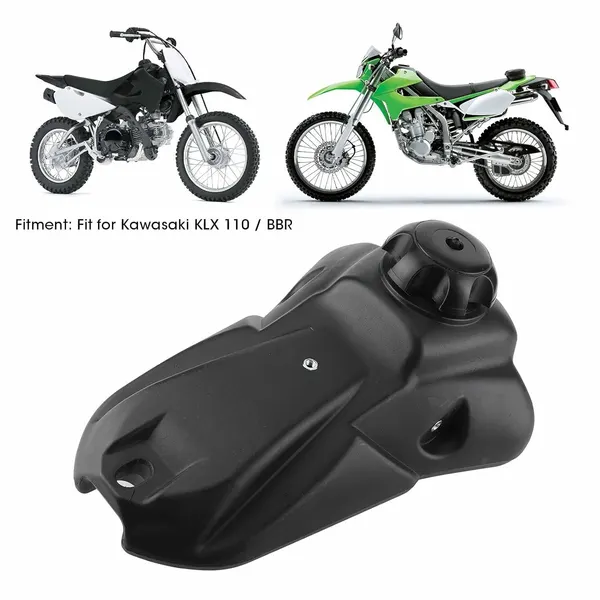 Топливный бак Speedpark, для Kawasaki KLX110/BBR, ABS пластик, черный