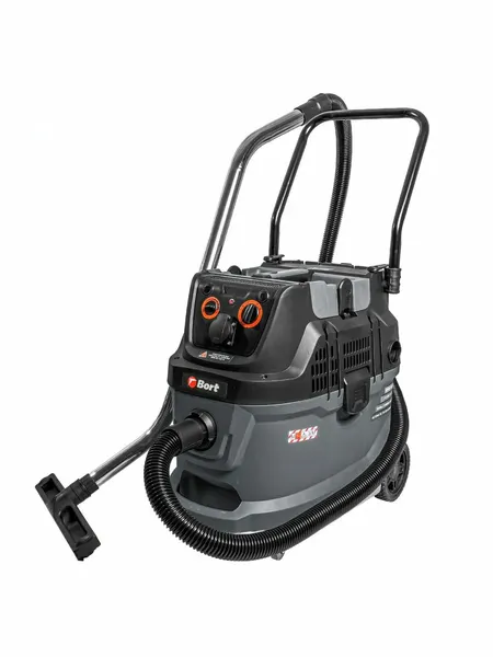 BORT Строительный пылесос BAX-600E 40 л, автоматическая очистка фильтра, шланг 3 м, розетка