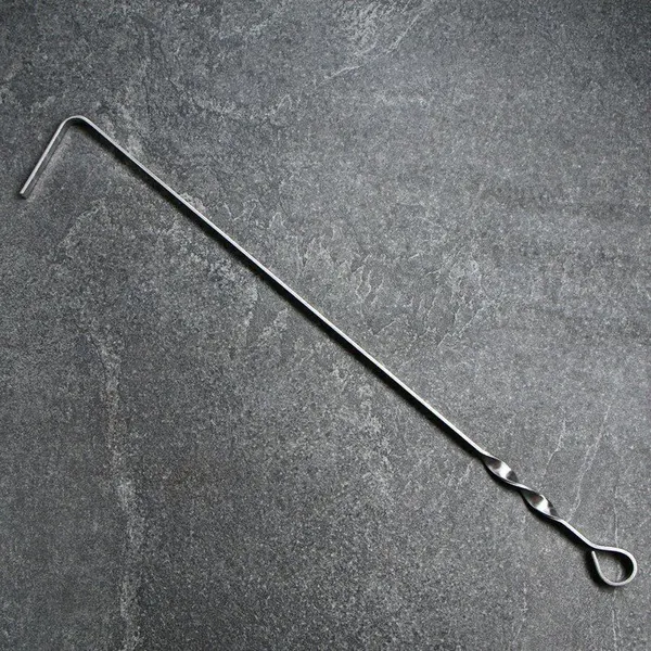 Кочерга из нержавеющей стали, ручка - кольцо, ширина - 12 мм, 60 см, 9246923
